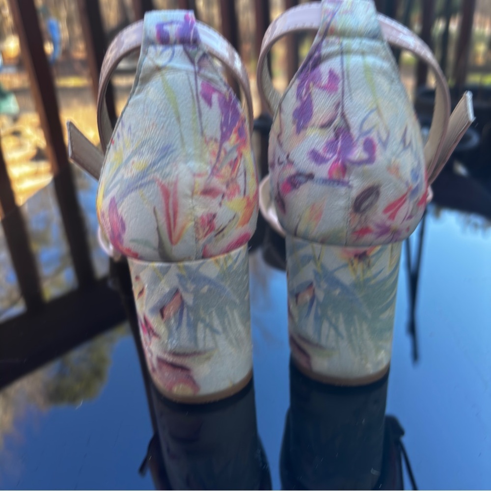 CL by Laundry Pink Floral Block Heels - Picture 8 of 8